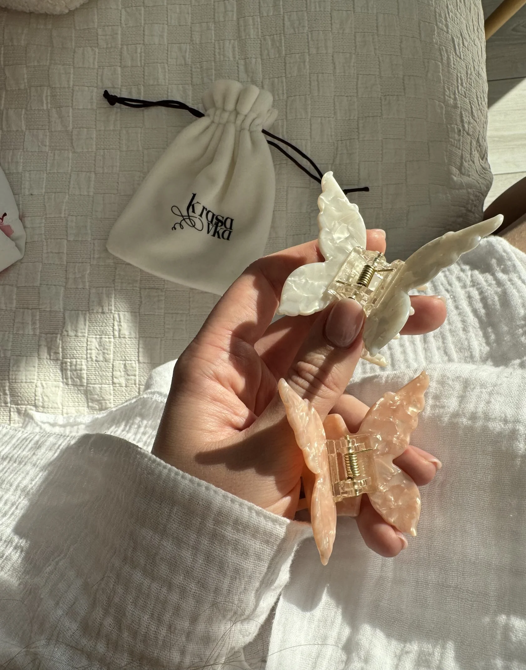 Заколка крабик для волосся «Метелик» classic