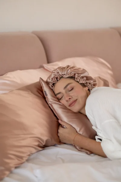 Шовкова шапочка для сну з натурального шовку Mulberry