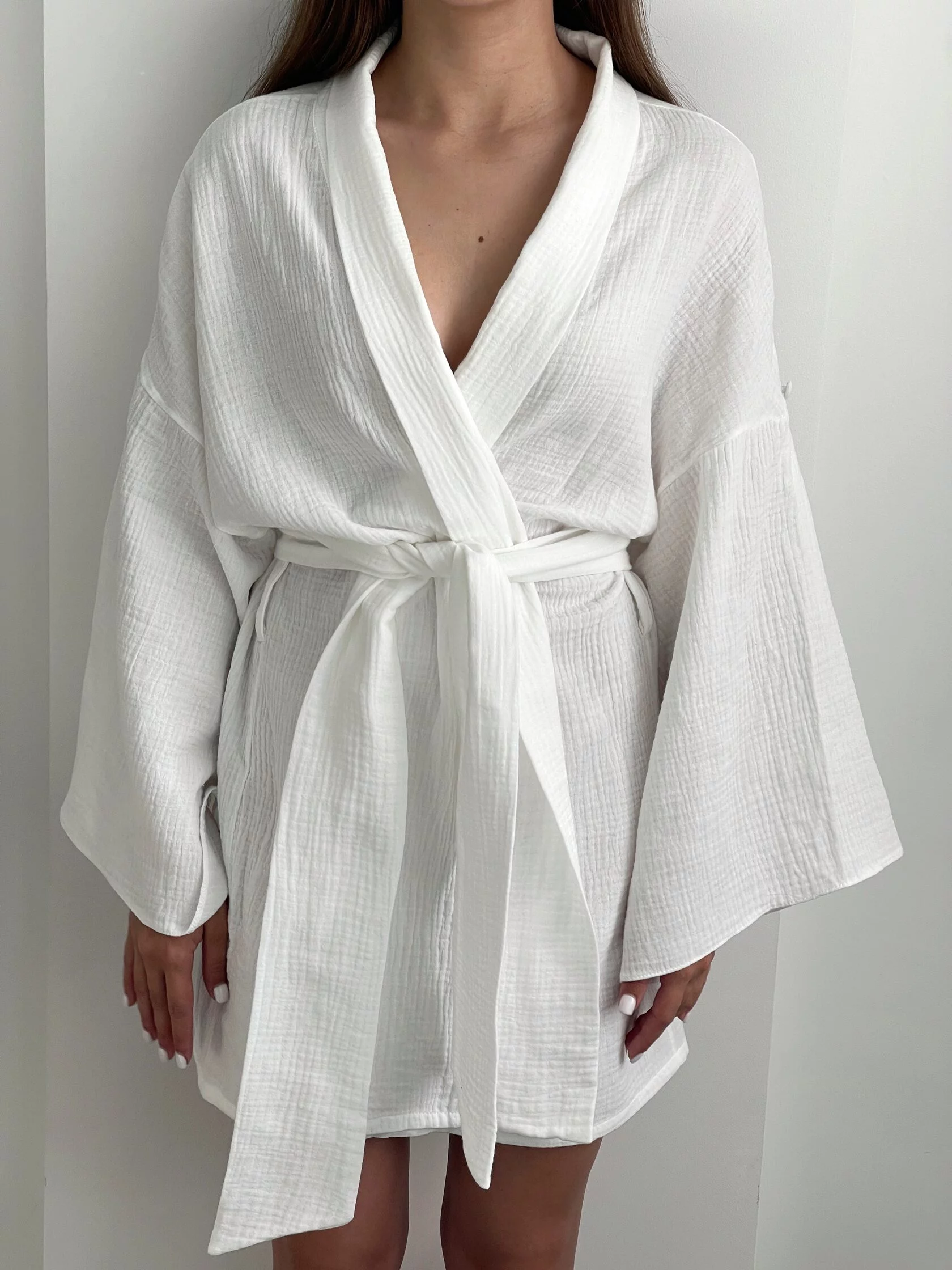Жіночий халат-кімоно з мусліну