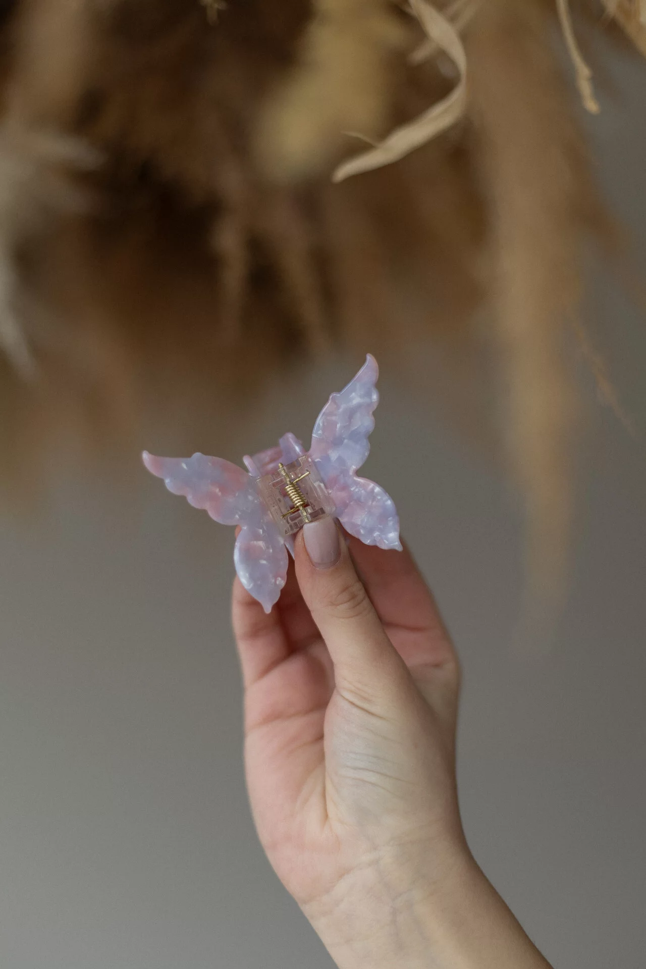 Заколка крабик для волосся «Метелик» classic