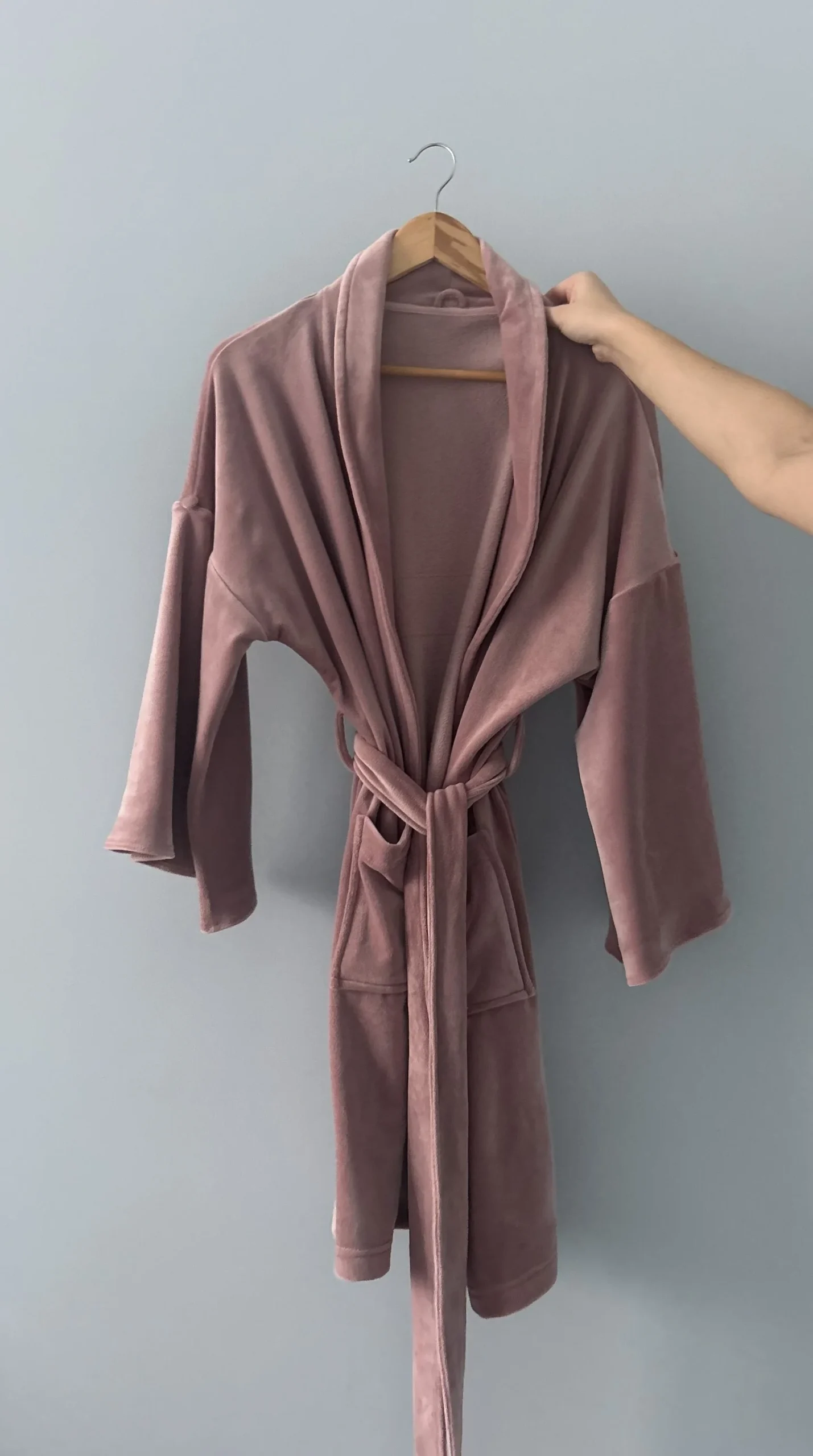 Жіночий плюшевий халат з велюру