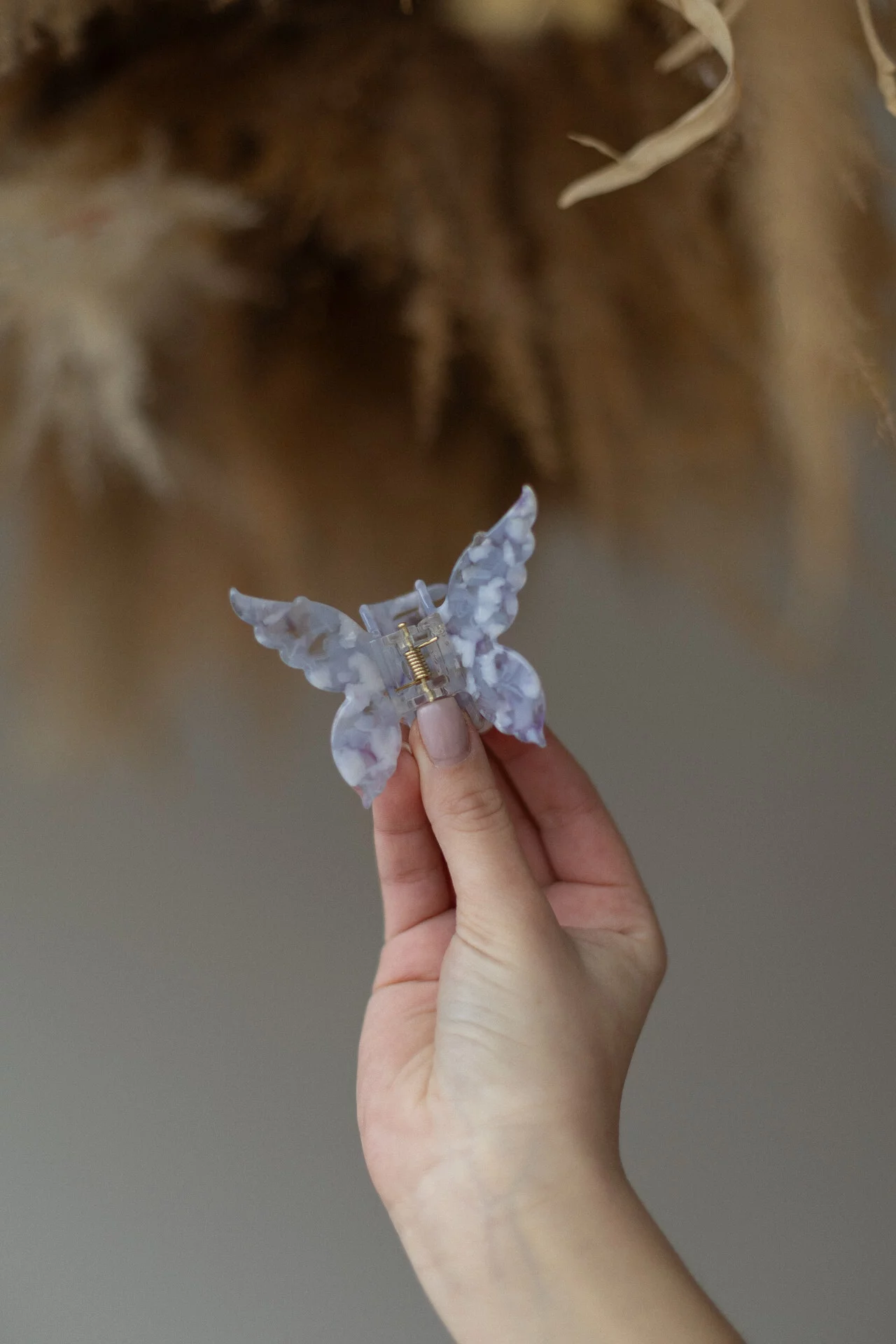 Заколка крабик для волосся «Метелик» classic