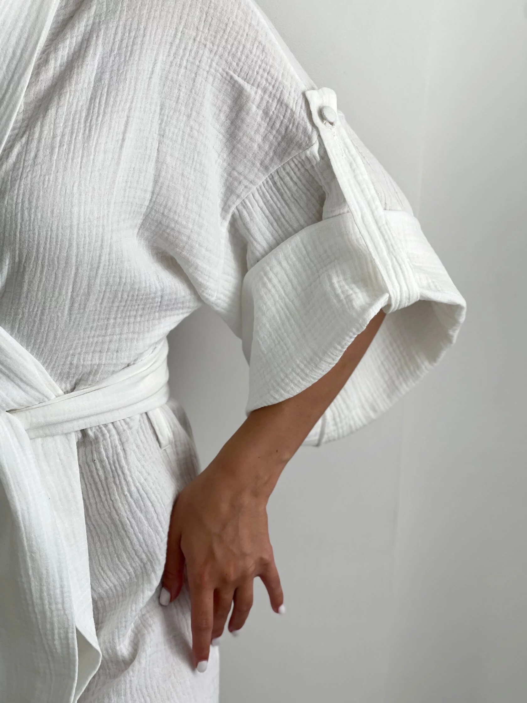 Жіночий халат-кімоно з мусліну