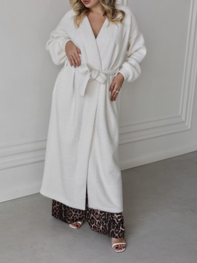 Подовжений кардиган з ангори