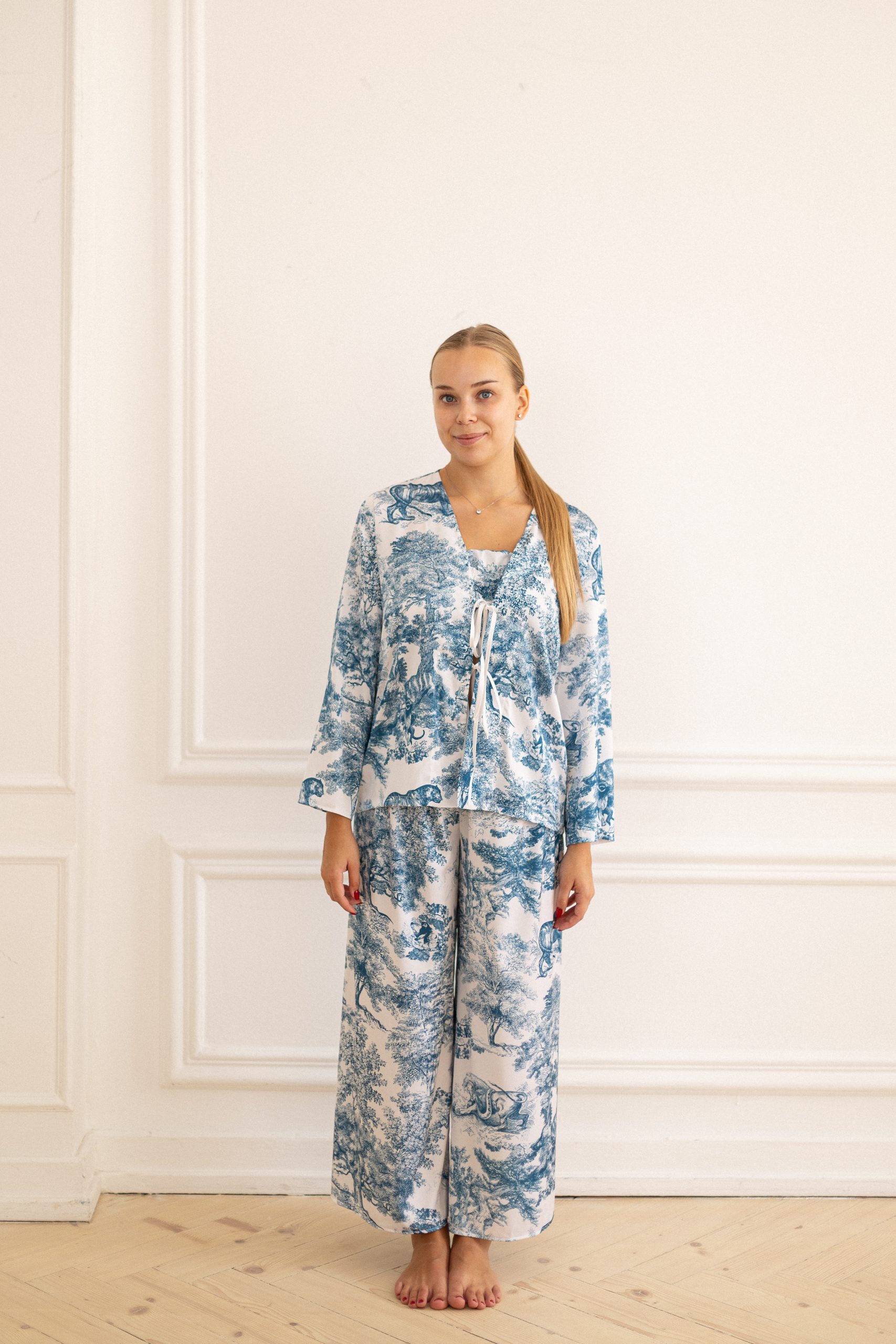 Сатинова піжама 3в1,