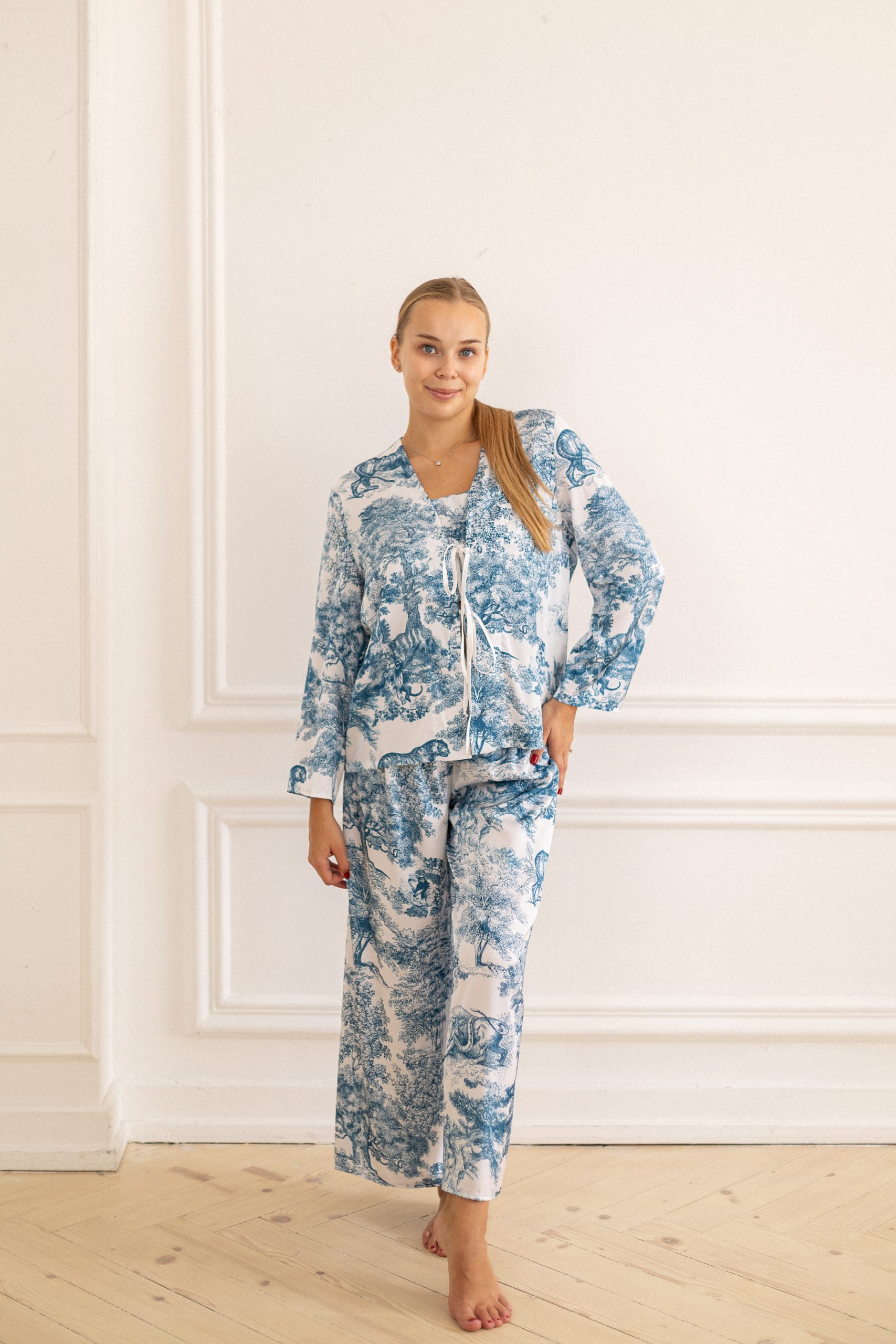 Сатинова піжама 3в1,